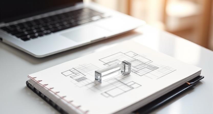 Secure minimalist workspace representing data protection